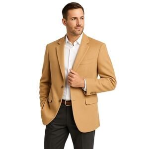 Evan-Picone 100% Camel Hair Sport Coat 42R Camel/Tan